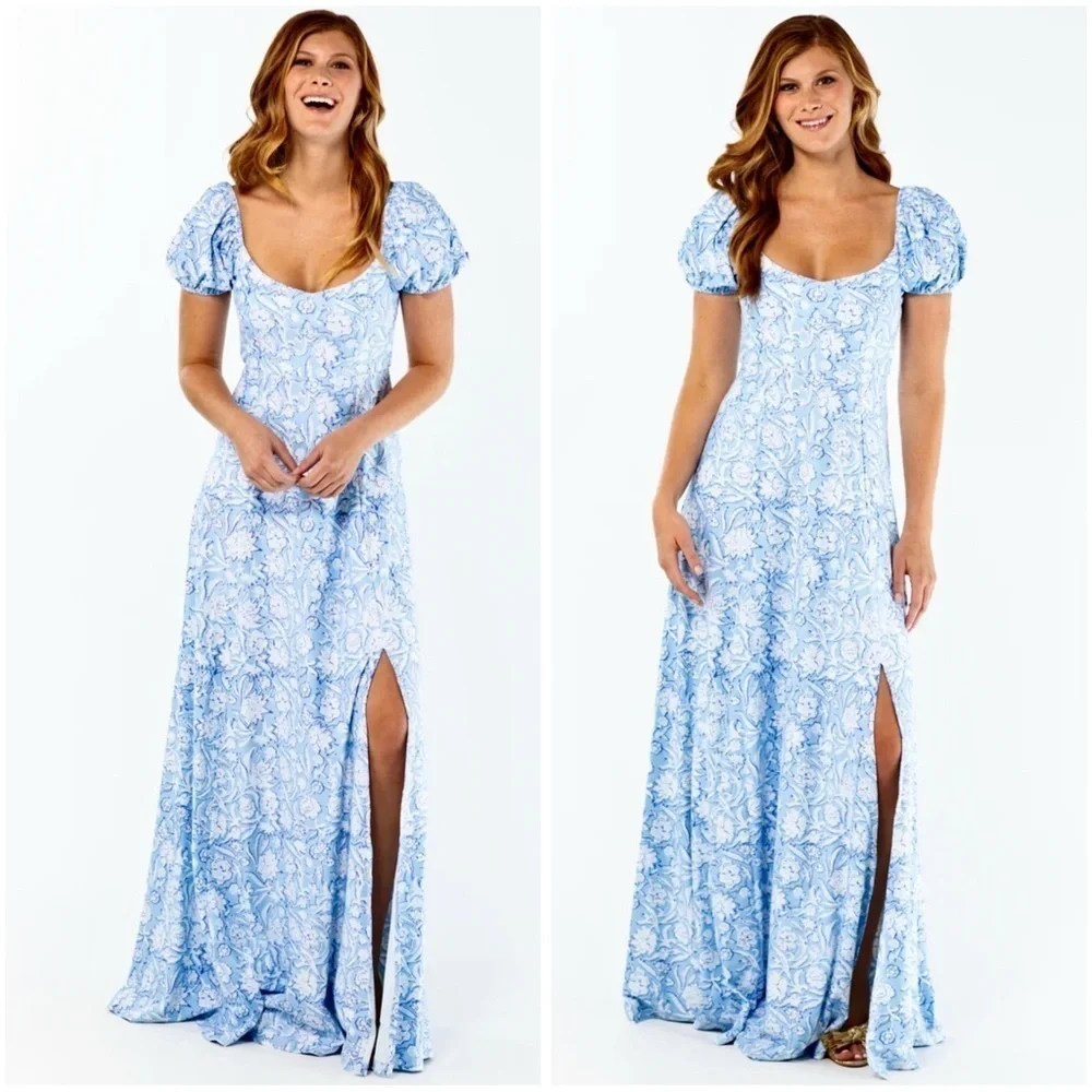 SMITH & QUINN Flowy Stretchy Floral Romantic Feminine Elizabeth Maxi Dress Sz XS - Picture 1 of 11